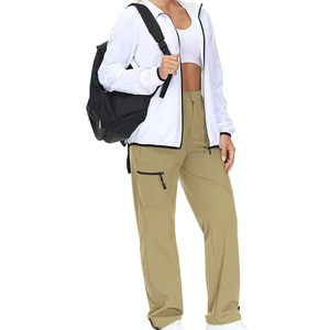 Pantalones Cargo de Felpa de Spandex/Poliéster Premium para Mujer, Cómodos, con 6 Bolsillos, Corte Regular, Secado Rápido, Personalizables, Duraderos, al por Mayor - Product Image 5