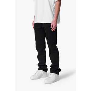 Denim brut 100% coton, coupe décontractée, sanforisé, noir délavé - Product Image 6