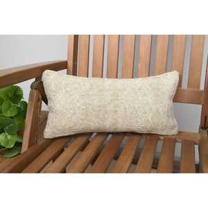 Premium Beige Ikat Patchwork Wool Non-Slip Eco-Friendly Removable Washable <b>Bolster</b> <b>Pillow</b> 8x16 Inch Woven Vintage Decorative - Product Image 1