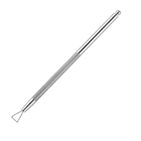 Outil de manucure double-embout en acier inoxydable réutilisable, écologique, pour retirer les cuticules et les peaux mortes