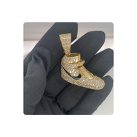 Pendentif de luxe audacieux en or 14 carats, serti de diamants naturels certifiés IGI, émail noir, 7,21 carats de diamants brillants SI, bijoux de créateur Hip Hop