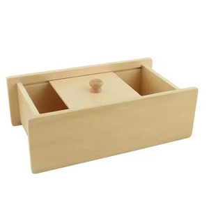 LT038 Eco-Friendly Montessori Wooden Square Educational Toy <b>Box</b> with Sliding Lid Customizable <b>for</b> <b>Kids</b> by Crescent <b>Crafts</b> - Product Image 5