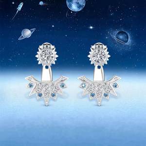 Pendientes de Moda Jeulia Luna Astra Sunburst - Product Image 4