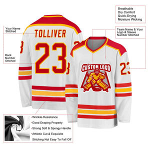 Meilleur prix Uniformes de hockey sur glace personnalisés pour adultes Maillot pour hommes avec impression par transfert de chaleur gratuite Vêtements d'équipe OEM pour le sport - Product Image 4