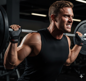 Rexfit Sports Gym Workout Glove Men Full Palm Protective Gloves Anti-Slip Silicone <b>Grip</b> with Cushion Padding for <b>Weight</b> Training - Product Image 3