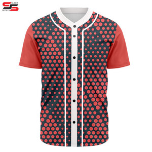 เสื้อกีฬาเบสบอลและซอฟต์บอลสีขาวสำหรับผู้ชายเสื้อกีฬาโพลีเอสเตอร์แบบซับลิเมชันระบายอากาศได้ดี - Product Image 1