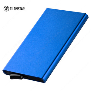 TILONSTAR TVC100 Multi-colors in Stock Smart Automatic RFID Blocking Metal Aluminum Pop up Credit ID Card Holders - Product Image 1