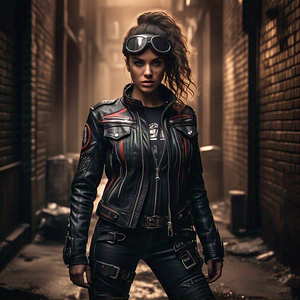 Personalizar Letterman cuero genuino mujer invierno motociclista chaqueta a prueba de viento de punto relleno de algodón - Product Image 5