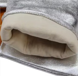 Gants de soudage en cuir de fibre de feuille d'aluminium résistant à la chaleur extrême - Product Image 3