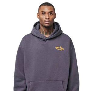 Boxy Fit Classic <b>Hoodies</b> Men's Cotton Thermal Fleece Heavy Weight <b>Hoodies</b> Custom Embroidery <b>American</b> Trend Hot Selling <b>Hoodies</b> - Product Image 1
