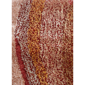 Alfombra Acar Tra-14836 de Lana y Viscosa Hecha a Mano con Diseño de Rayas Rojas y Naranjas para Decoración de Sala de Estar y Pasillo - Product Image 3