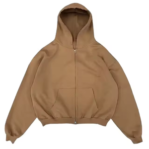 Sudadera con capucha de doble cremallera de primera calidad, cómoda y elegante, a precio de fábrica, fabricantes de ropa holgada de gran tamaño - Product Image 1