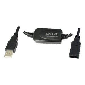 LogiLink Cavo di Estensione USB 2.0 Nero 15 m - Product Image 1