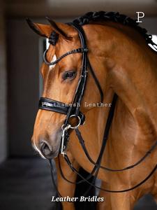 Meilleure vente de bride de cheval en cuir personnalisée de styles occidentaux anglais bride d'équitation en cuir véritable fournisseur en gros tendance - Product Image 5