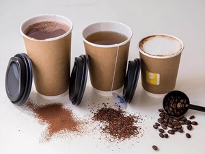 Gobelets en papier kraft jetables imprimés avec logo personnalisé pour café, boisson, thé, impression de logo personnalisé écologique alimentaire vente en gros - Product Image 5