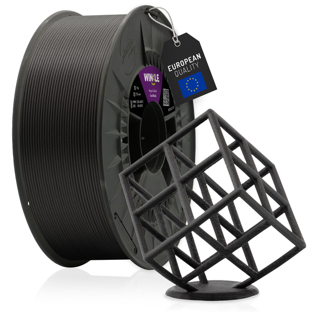 WINKLE Carbon Fiber PETG CF Filament 1.75mm Black 1kg 3D Printing FDM Wholesale Strong Mechanical Parts 0.05mm Tolerance