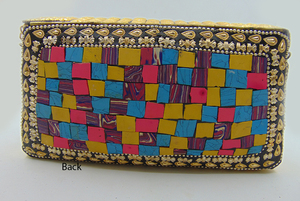 Trendy <b>Clutch</b> Purses Latest Collection Antique Metal Mosaic <b>Clutch</b> Bag Women Fancy Hand Bags for Party <b>Wedding</b> - Product Image 4
