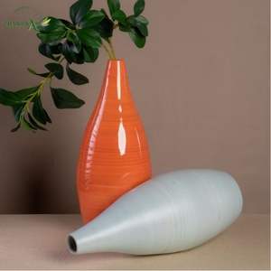 Vase en bambou Art Déco en forme solide et enroulée, écologique et durable, décoration de table pour la maison et l'usage commercial - Product Image 1