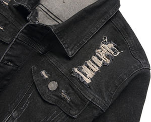 Chaqueta de Mezclilla de Algodón Grueso con Lavado Ácido, Corte Entallado, para Invierno, Transpirable, para Ropa Formal y Urbana - Product Image 6