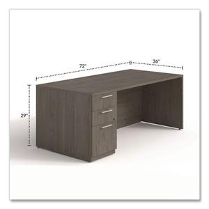 Alera AE1NZK-UF3672S Tom 72 Pulgadas X 36 Pulgadas X 29 Pulgadas Escritorio de Oficina de Nogal con Pedestal Izquierdo Individual Serie Sevilla - Product Image 3