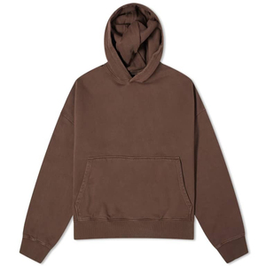 เสื้อฮู้ดดี้ครอปทรงใหญ่สำหรับผู้ชาย ปี 2026 ผ้าฝ้าย 100% หนัก 600 กรัม สีพื้น ทรงบ็อกซี่ ไม่มีเชือกผูก ฮู้ดใหญ่ ทรงโอเวอร์ไซส์ - Product Image 4