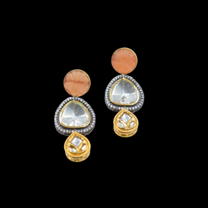 Boucles d'oreilles de mode à la mode Fabricant Fournisseur Boucles d'oreilles Fusion plaquées or 18 carats - Product Image 2