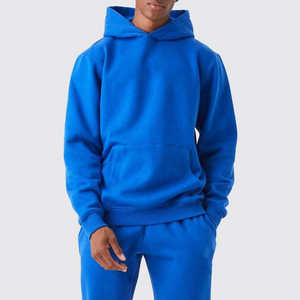 Survêtement en molleton unisexe en coton épais pour homme, survêtement décontracté avec logo personnalisé, ensemble sweat-shirt et jogging uni pour homme - Product Image 2