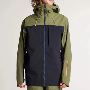 Veste de ski et snowboard à capuche tendance, de qualité supérieure, couleur unie, design répondant à la demande des clients, pour la randonnée en montagne - Product Image 1