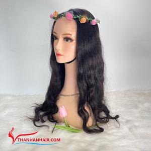 Meilleure vente cheveux raides naturels vietnamiens perruque ondulée naturelle pleine longueur Super Double dessiné couleur naturelle prêt à expédier - Product Image 4