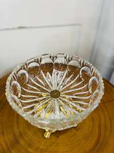 Cuencos de vidrio recién llegados con base de metal y cuencos hechos a mano de estilo de lujo chapados en oro para usos de Decoración de mesa - Product Image 3