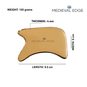 Calidad original Kansa Gua Sha R-Shape Tool El fabricante más grande Radiant Skin Body Eye Massage Masajeador de contorno facial - Product Image 6