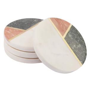Premium Pure Wedding Table Decorative Stone Mat Multi-Shade Marble <b>Coasters</b> Essential <b>Drink</b> <b>Coasters</b> for Housewarming - Product Image 2