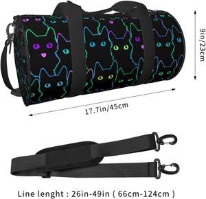 Unisex Sports Travel Gym Duffel Bag Large Capacity Multiple Pockets <b>Adjustable</b> <b>Strap</b> Zipper Closure Portable for Sports Fitness - Product Image 3