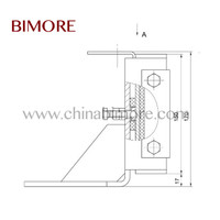 DX20 ancho de ranura 16mm Bimore elevador guía deslizante piezas de elevación de zapatos