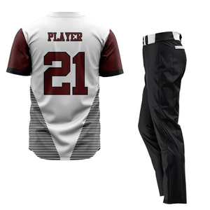 El más nuevo estilo personalizado poliéster hecho béisbol Jersey uniforme liso ajuste Regular y alta calidad costura uniformes de béisbol - Product Image 6