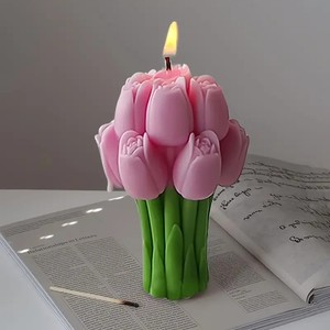 3D khuôn Tulip bó hoa Silicone khuôn nến thơm, <span class=keywords><strong>l</strong></span>àm bằng tay, thích hợp cho ngày của mẹ và Ngày Valentine trang trí nội thất - Product Image 6