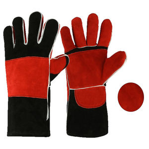 Gants de soudage en cuir de vachette à doigt complet résistants aux coupures poignées confortables gants de soudage respirants de protection - Product Image 4