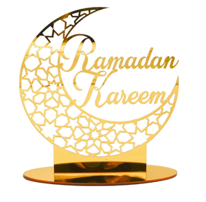 Décoration de table en métal avec croissant de lune pour l'Aïd Moubarak et le Ramadan pour les célébrations musulmanes - Product Image 5