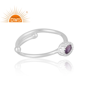 Meilleure vente 925 argent Sterling naturel rose améthyste pierre précieuse bague bijoux personnalisés pour les femmes cadeau pour elle - Product Image 4