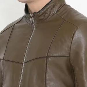 Veste d'hiver en cuir véritable teint en marron de haute qualité, mode chaude et chauffante, veste de gros - Product Image 2