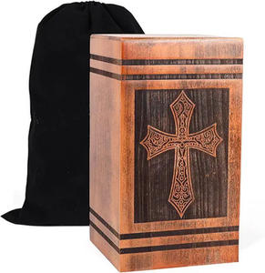 Modern Wooden Cremation <b>Urns</b> for Adult Funeral and Burial Use Handmade with Custom Logo at Low Price - Product Image 2