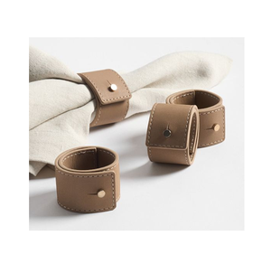 ห่วงรัดผ้าเช็ดปากทำจากหนังสำหรับตกแต่งโต๊ะอาหารสำหรับงานเลี้ยงแต่งงานงานเลี้ยงน้ำชา - Product Image 5