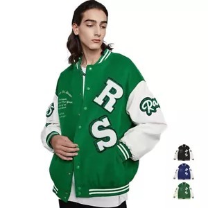 Vestes pour hommes et femmes patchs en chenille logo personnalisé veste universitaire broderie en chenille - Product Image 4