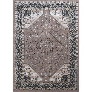 พรมไหมพรมถักมือ Mythos ลายเหรียญรางวัลสีเทาและสีดำ เทคนิคการทอแบบเรียบ สำหรับใช้ในบ้าน สำหรับวัยรุ่น-TRA-14471 - Product Image 1