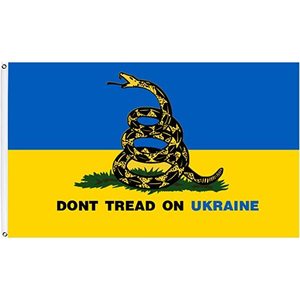 Drapeau national ukrainien 3x5 de 500g de la marque USA TOP FLAGSINC, en polyester, double couture, couleurs vives, 2 œillets en laiton (Dont - Product Image 4