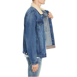 เสื้อแจ็กเก็ตผ้ายีนส์มีกระดุมสำหรับผู้ชายเสื้อแจ็กเก็ตและเสื้อโค้ทผ้าเดนิมสำหรับผู้ชาย - Product Image 3