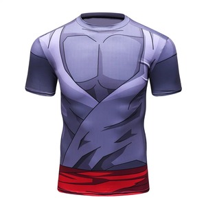 Custom Logo Compression <b>T</b>-<b>Shirt</b> <b>Men</b> Cotton/Bamboo Fiber <b>Summer</b> Rash Guard Gym Fitness Muscle Fit Sublimated Short Sleeve - Product Image 3