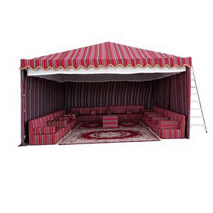 High Quality Arabic Majlis Frame Tent Aluminum Pipes with Removable Curtains In Sadu Fabric Custom Wholesale Maker - Product Image 4