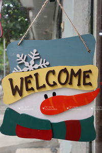 Delarchi Handmade Natural Wood Snowman <b>Door</b> Hanger Rustic <b>Christmas</b> Decor for Front <b>Door</b> <b>Christmas</b> Garlands & <b>Wreaths</b> - Product Image 2
