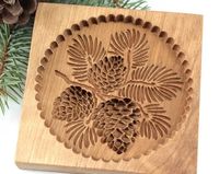 Moule à biscuits en bois couronne conception biscuit timbre pâtisserie presse gaufrage outil cuisson Cutter traditionnel beurre sucre moule
